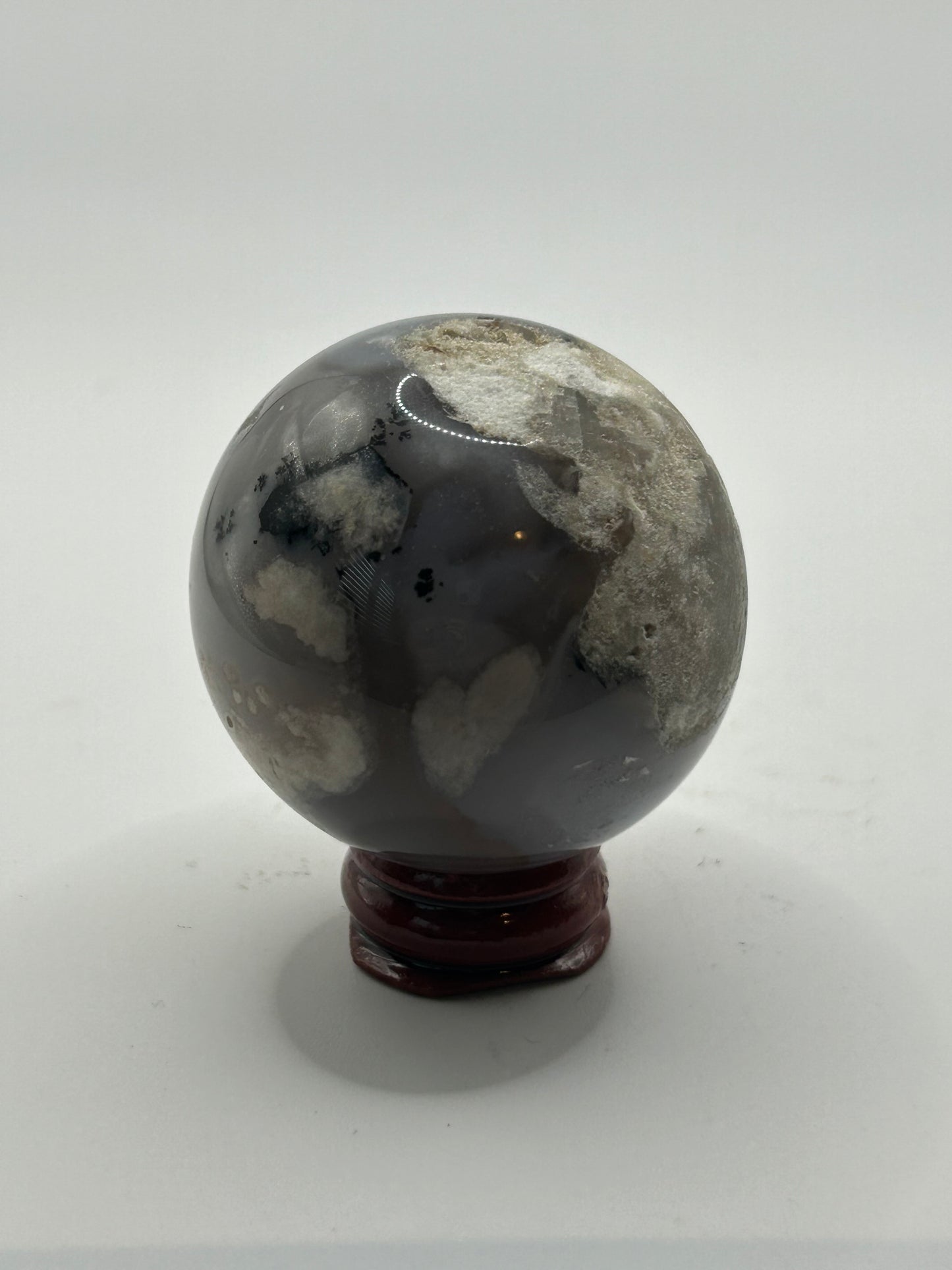 Sphere(s) - Black and Blue Flower Agate