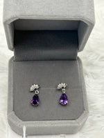 Earrings, Amethyst