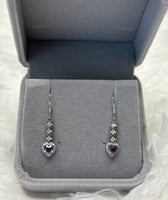 Earrings, Amethyst