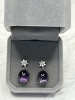 Earrings, Amethyst