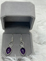 Earrings, Amethyst