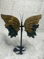 Butterfly Wings on Stand (Large) - Ocean Jasper