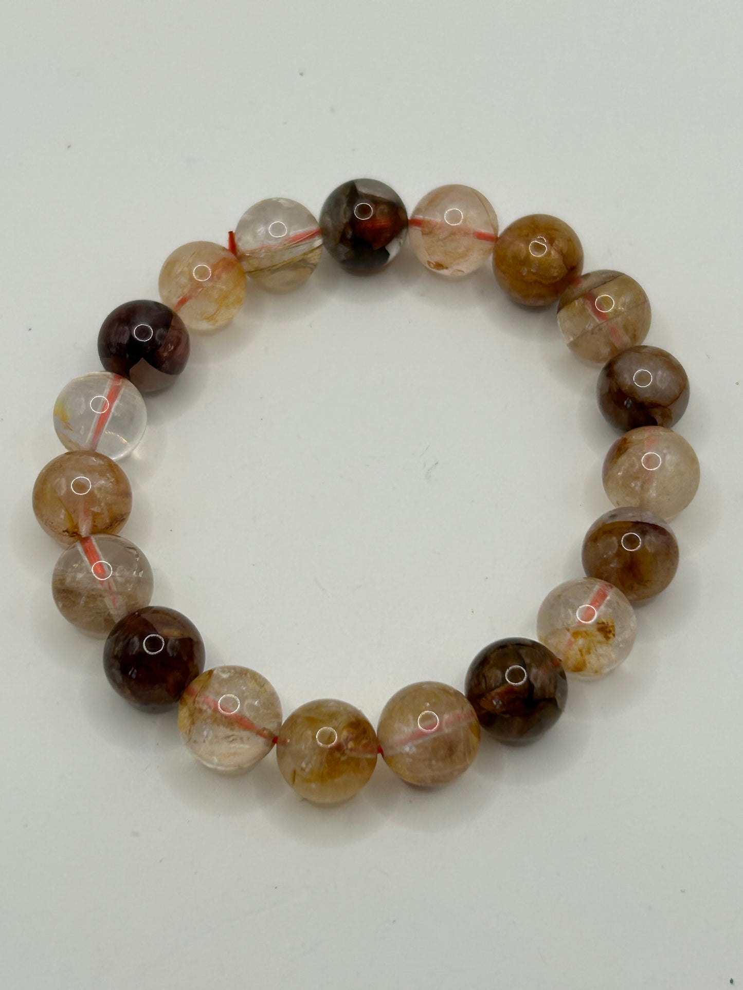 Bracelet - Fire Quartz with Golden Healer