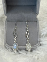 Earrings, Moonstone