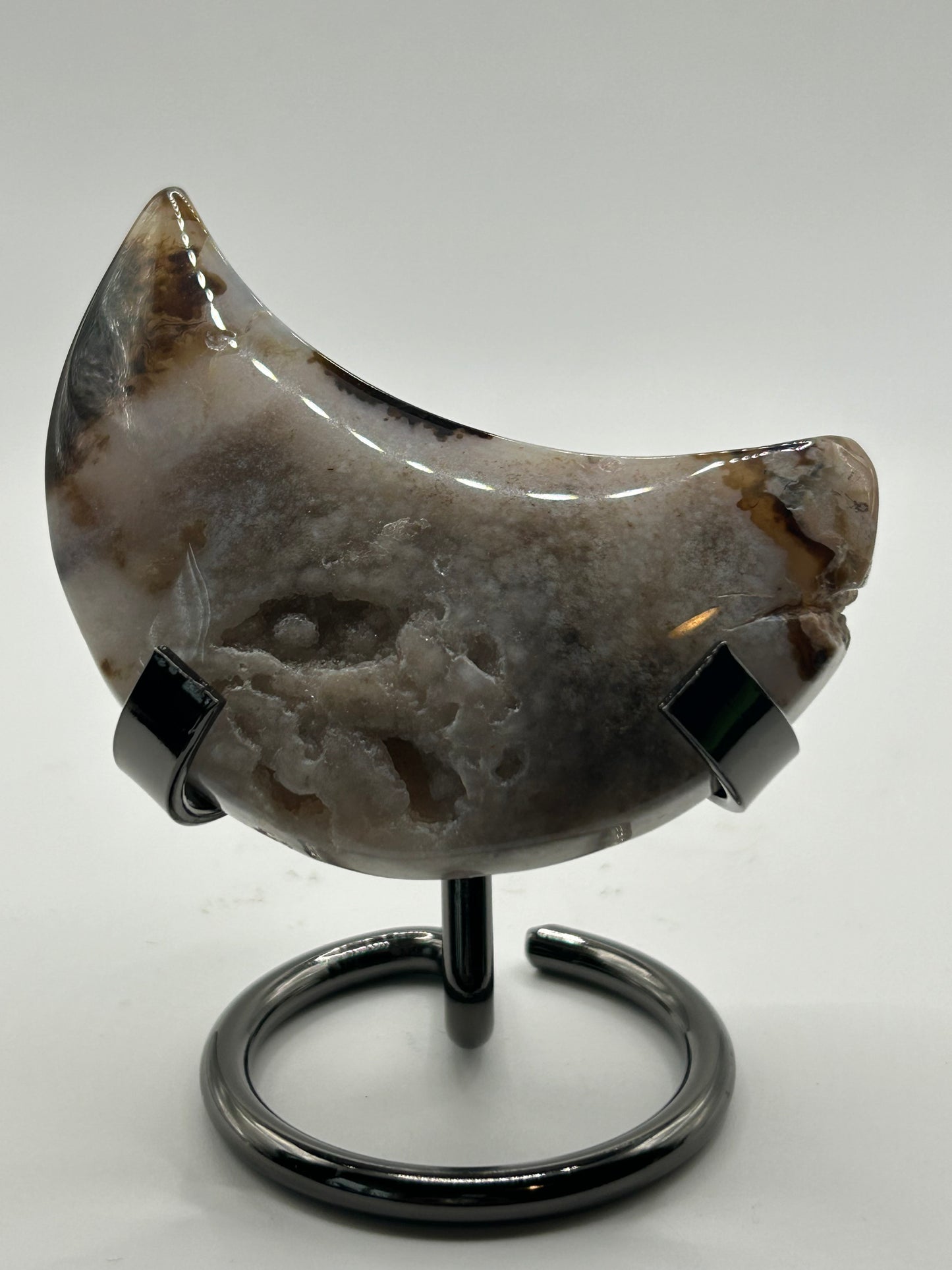 Moon(s) - Black Flower Agate