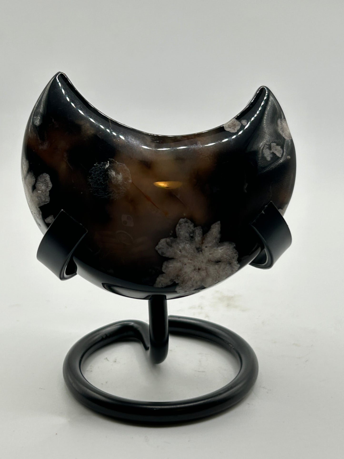 Moon(s) - Black Flower Agate