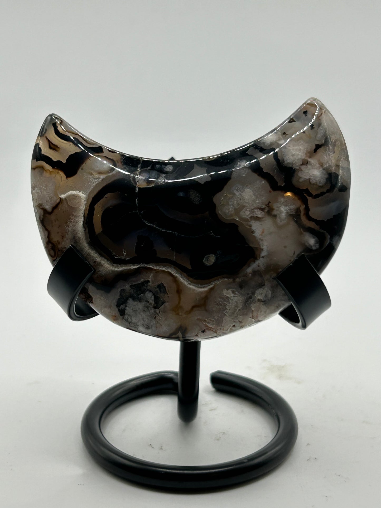 Moon(s) - Black Flower Agate