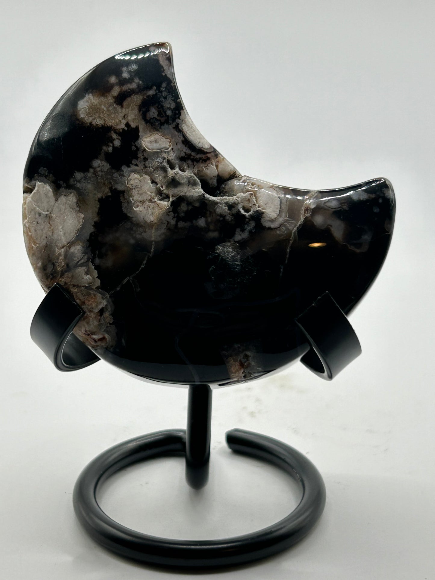 Moon(s) - Black Flower Agate