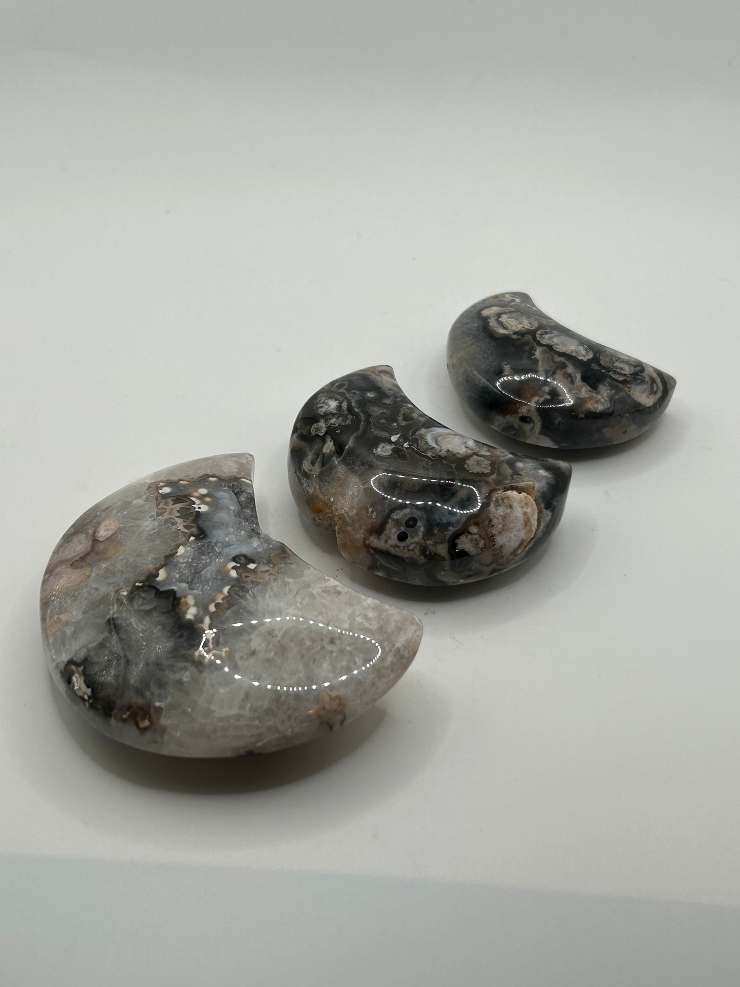Moon(s) - Black Flower Agate