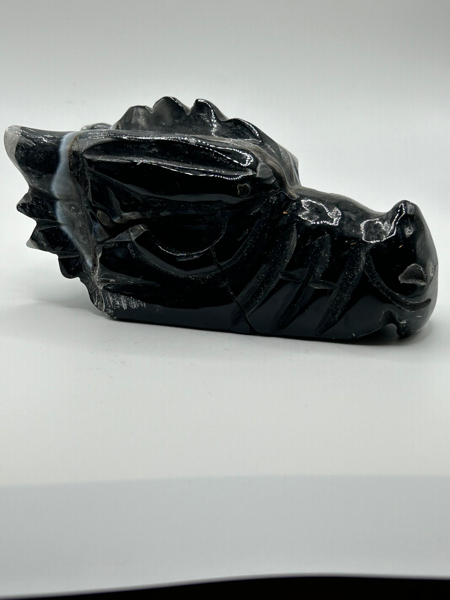Dragon Head(s) - Black Agate