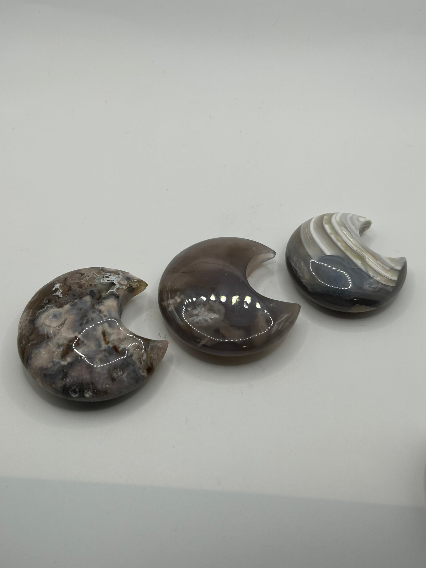 Moon(s) - Blue Flower Agate