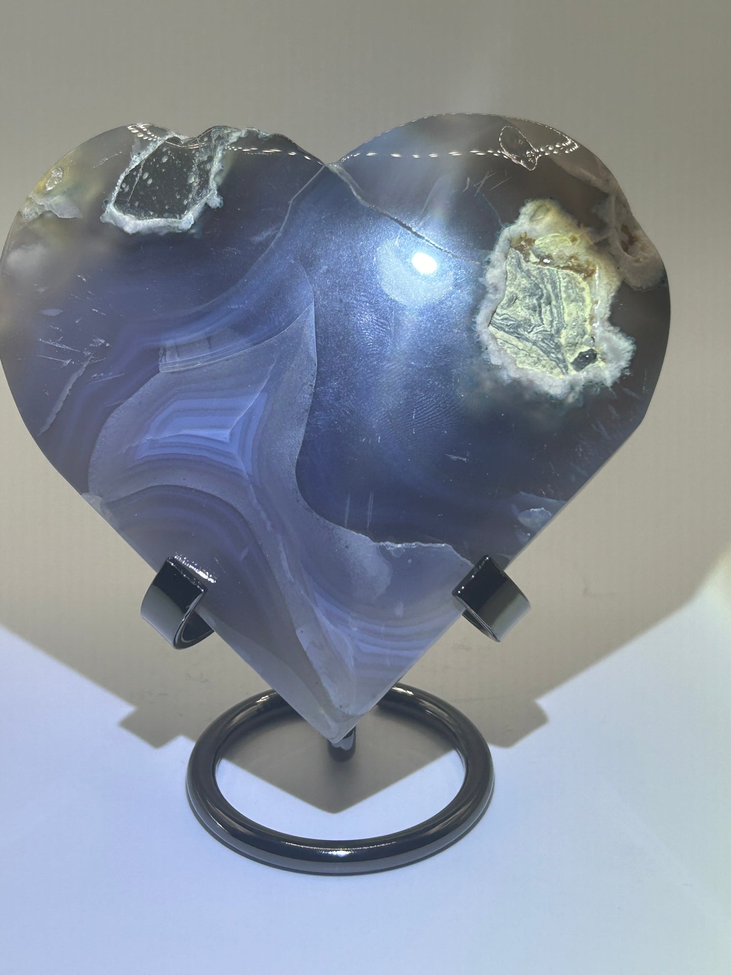 Heart(s) - Blue Flower Agate