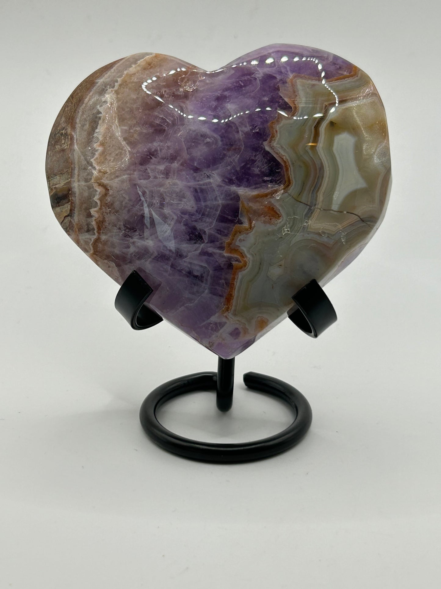 Heart(s) - Amethyst and Crazy Lace Agate