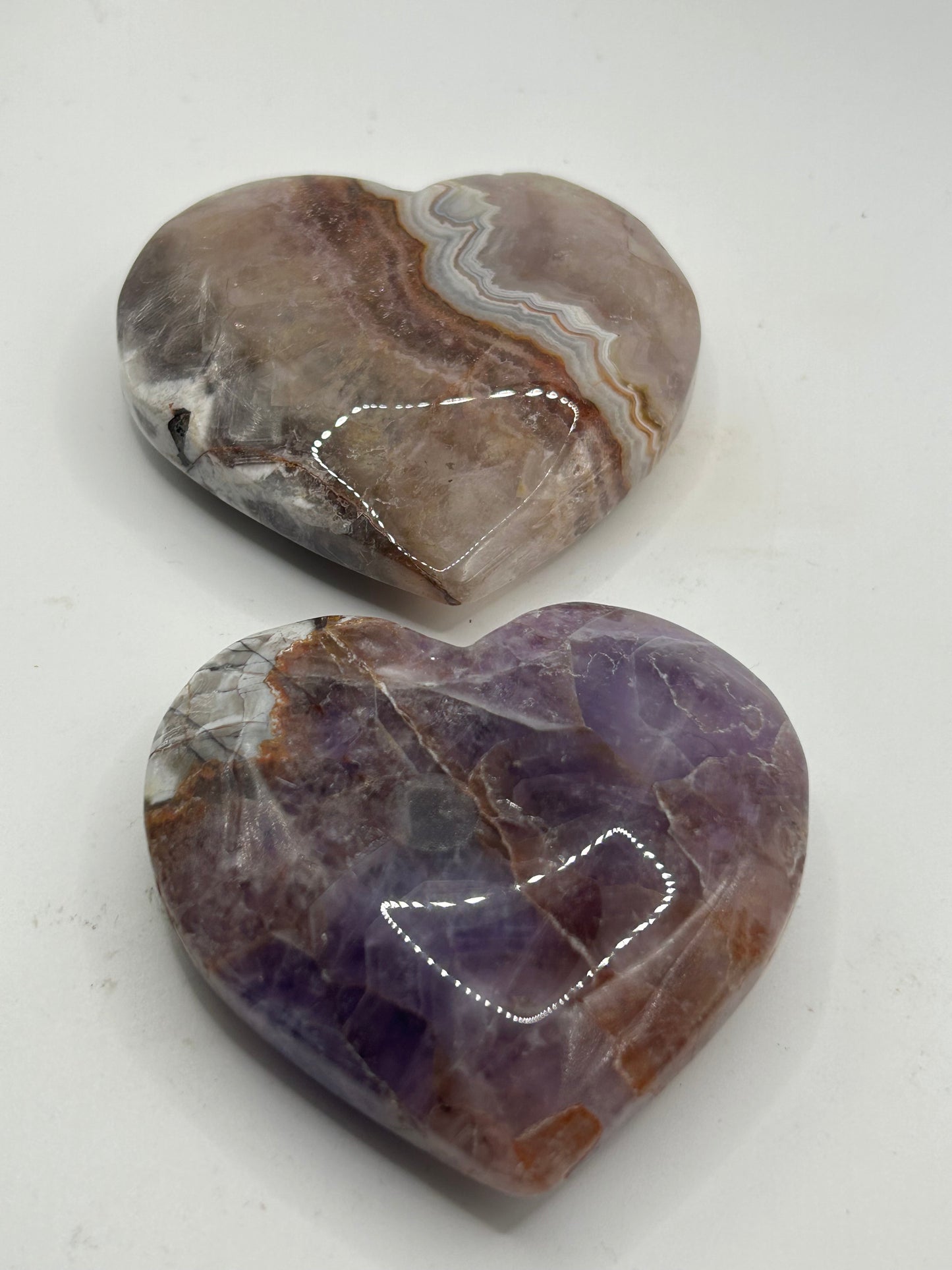 Heart(s) - Amethyst and Crazy Lace Agate