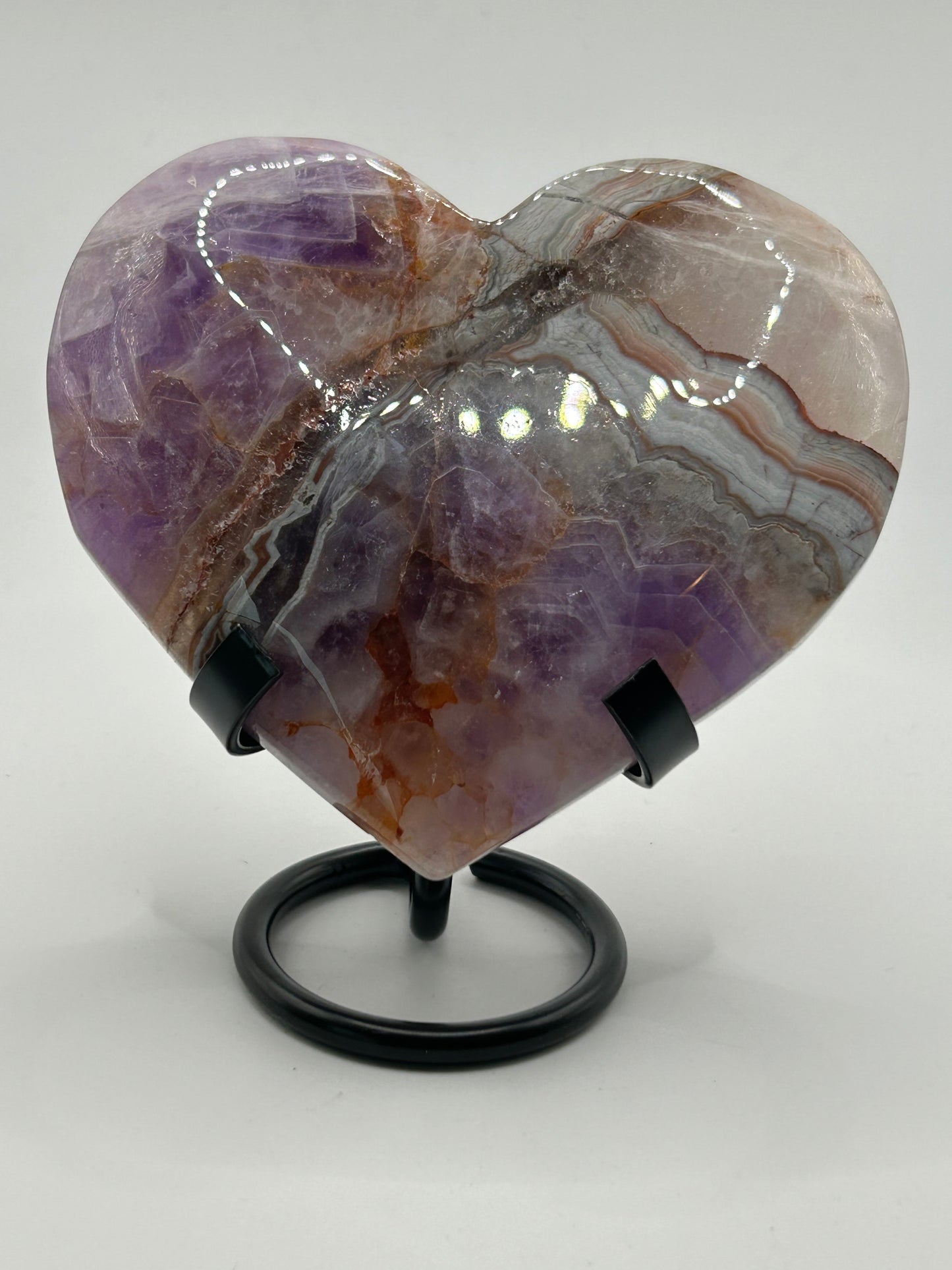Heart(s) - Amethyst and Crazy Lace Agate