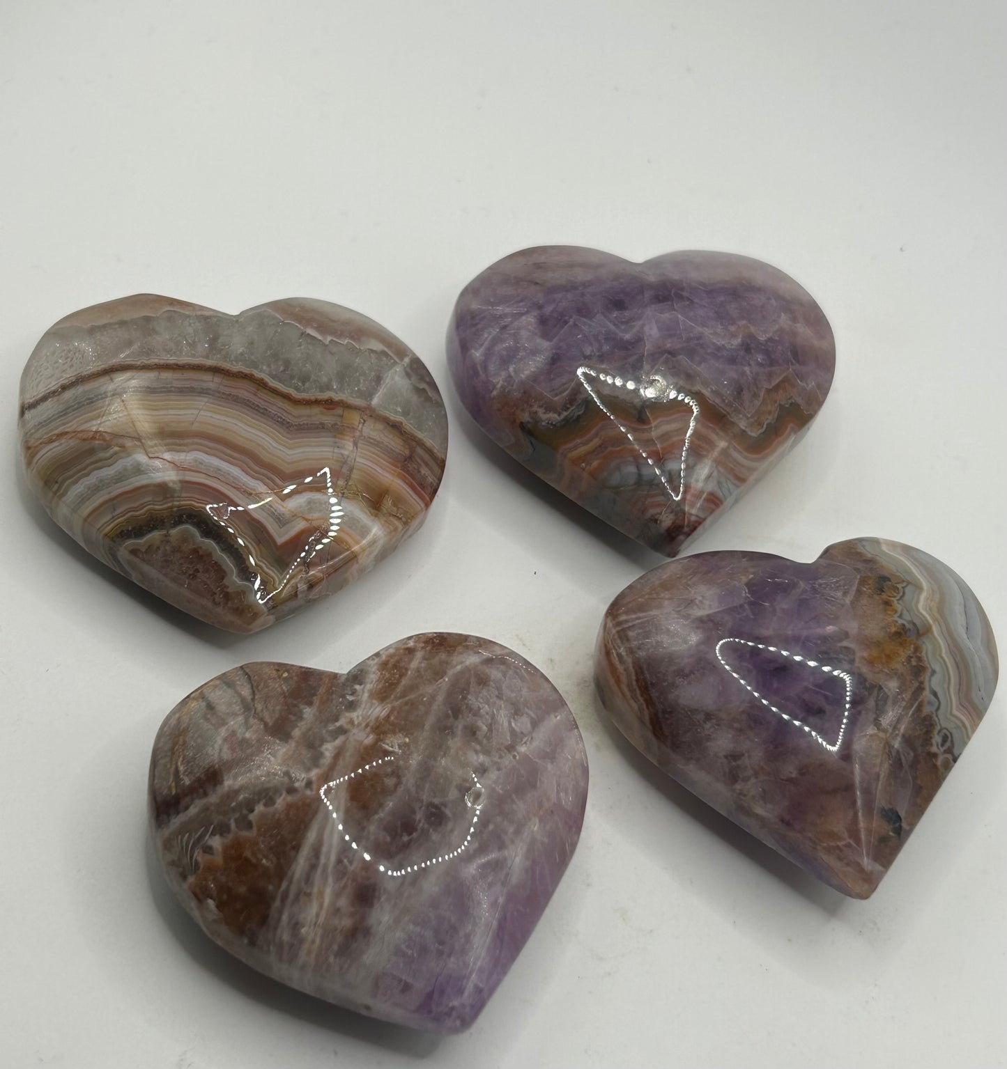 Heart(s) - Amethyst and Crazy Lace Agate