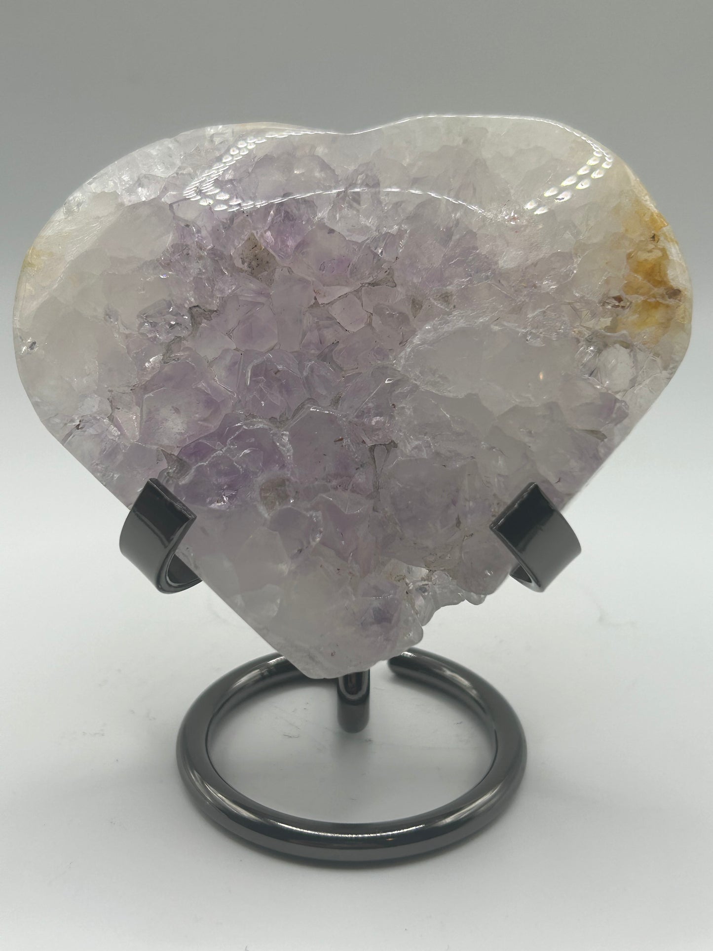 Heart(s) - Amethyst with Clear Quartz