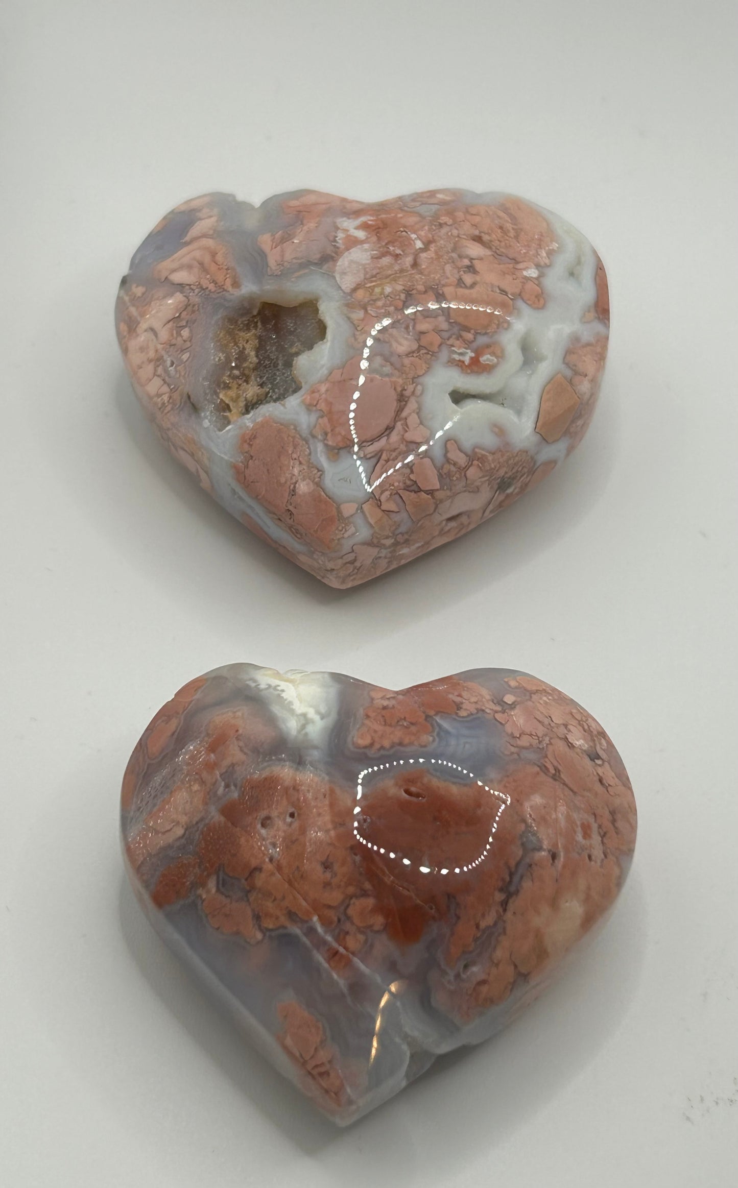 Heart(s) - Pink Agate “Cotton Candy”