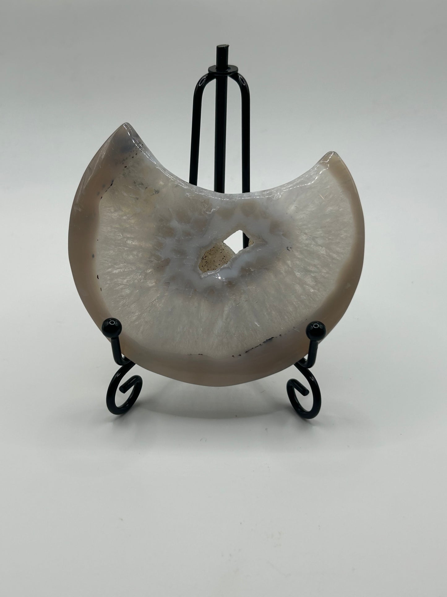 Moon(s), Blue/Gray Banded Agate