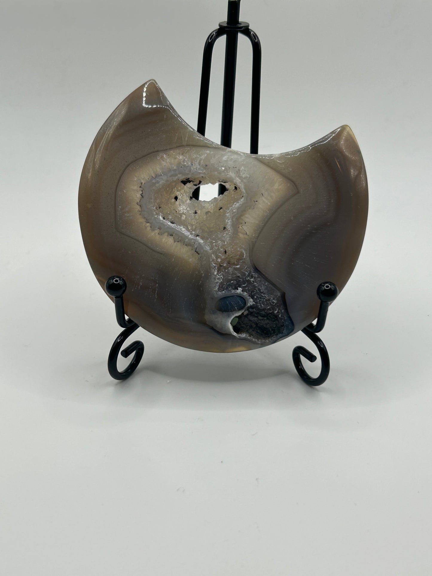 Moon(s), Blue/Gray Banded Agate