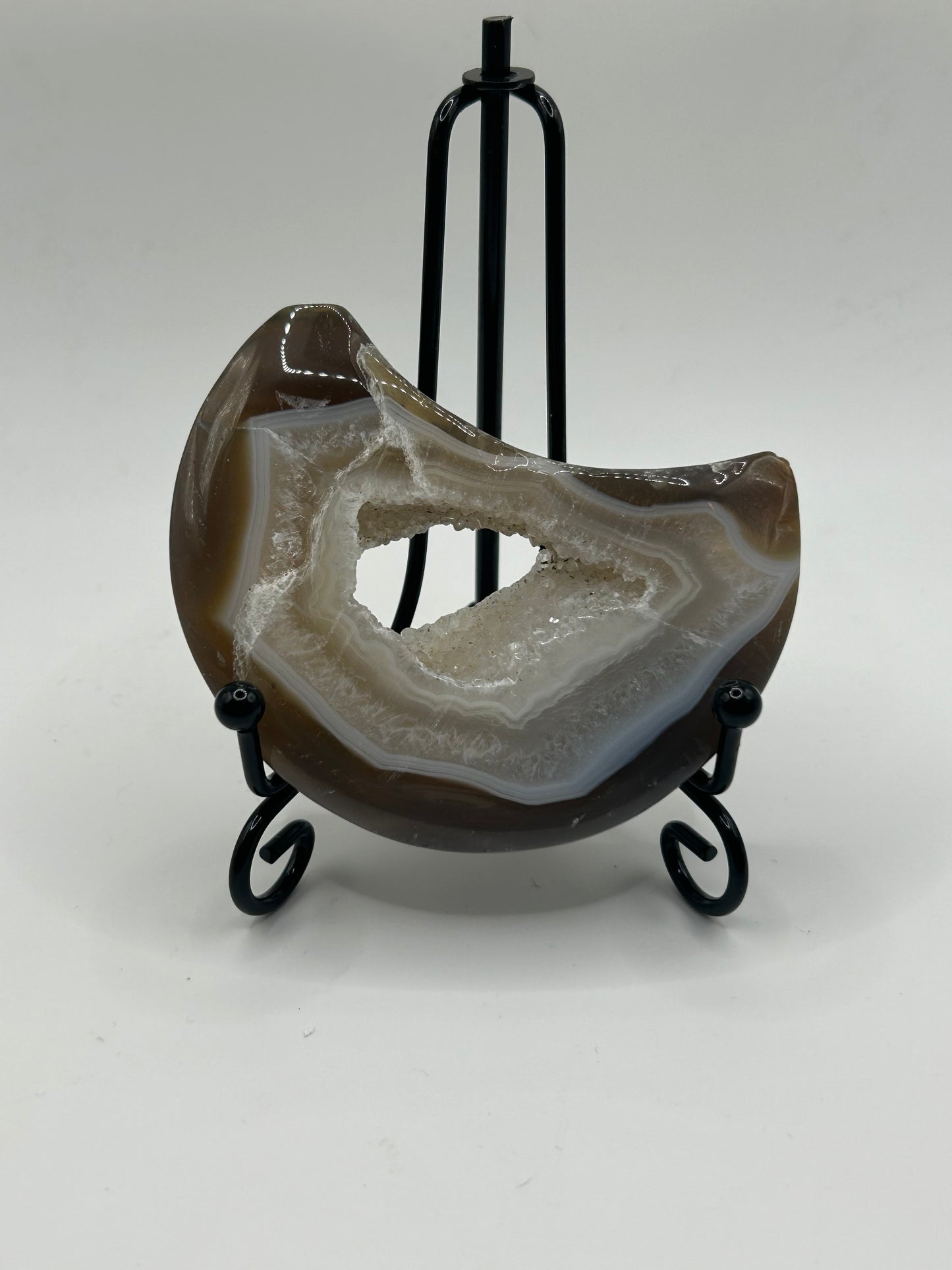 Moon(s), Blue/Gray Banded Agate