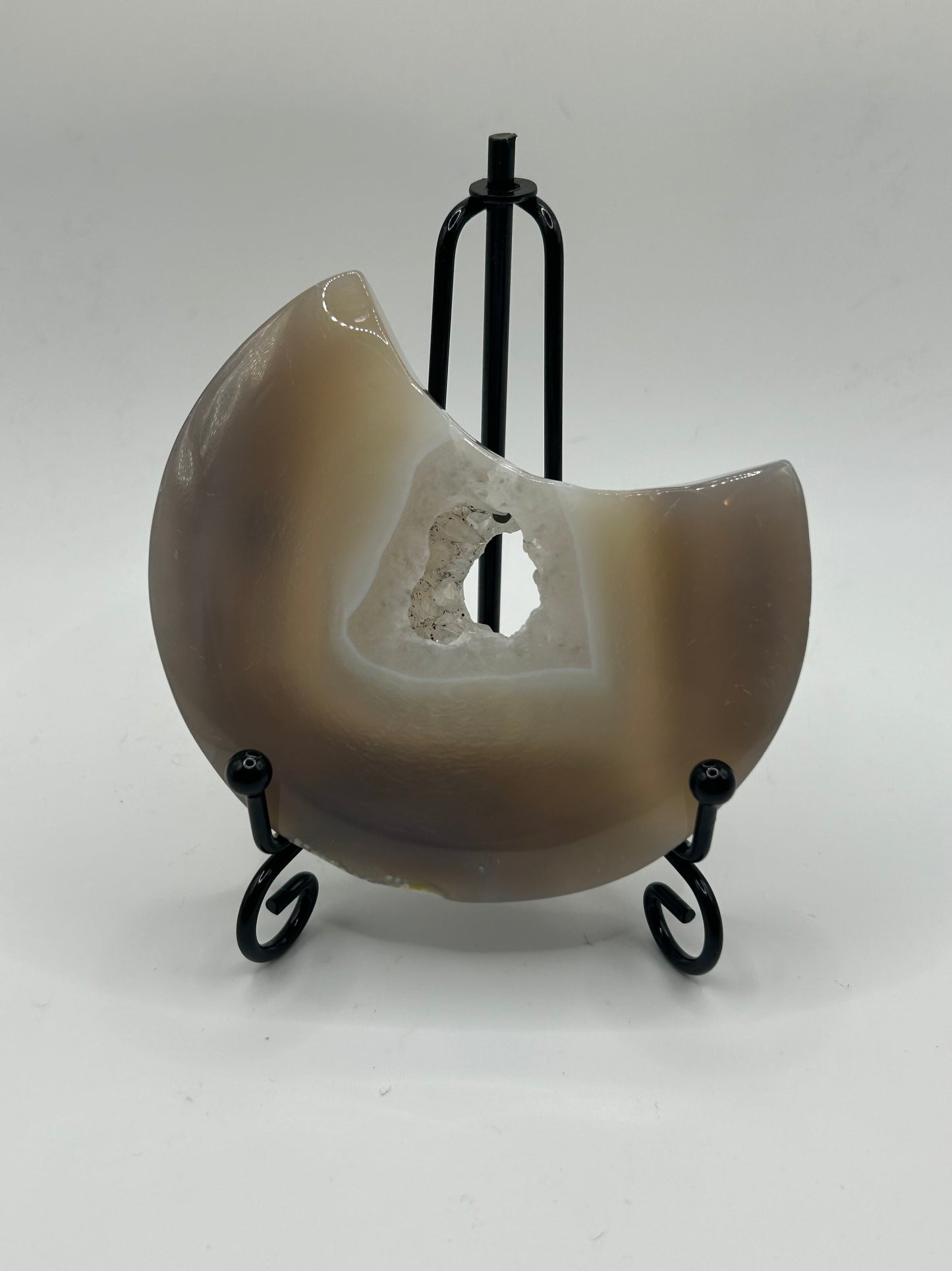 Moon(s), Blue/Gray Banded Agate