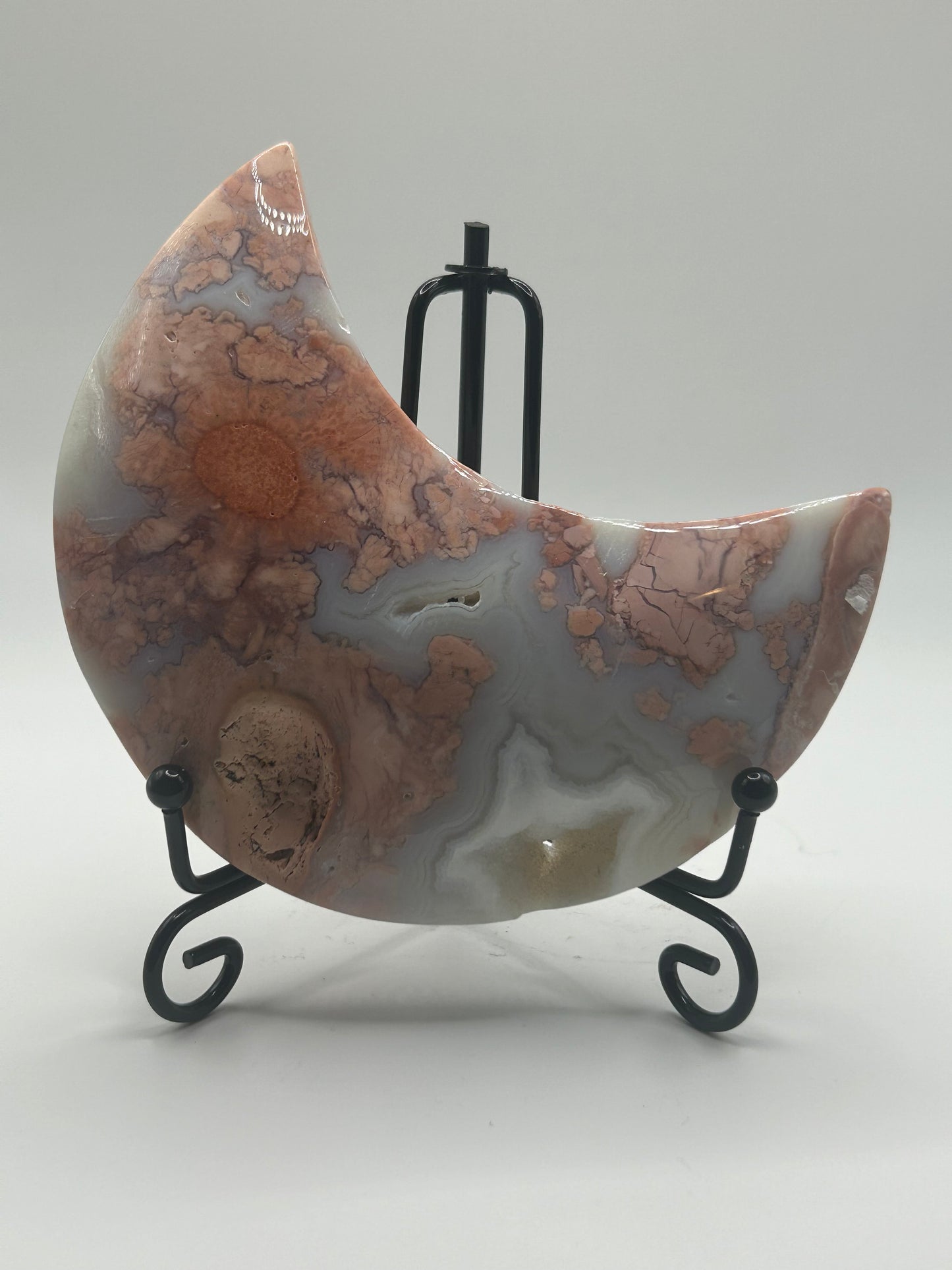 Moon(s) - Pink Agate “Cotton Candy”