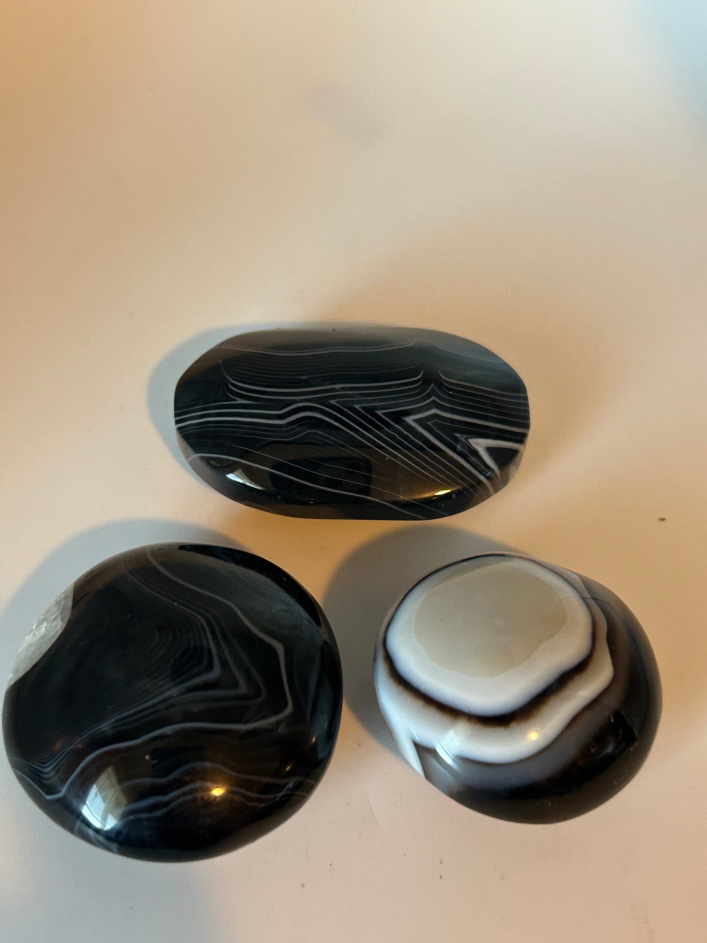 Palm Stone(s), Black Agate