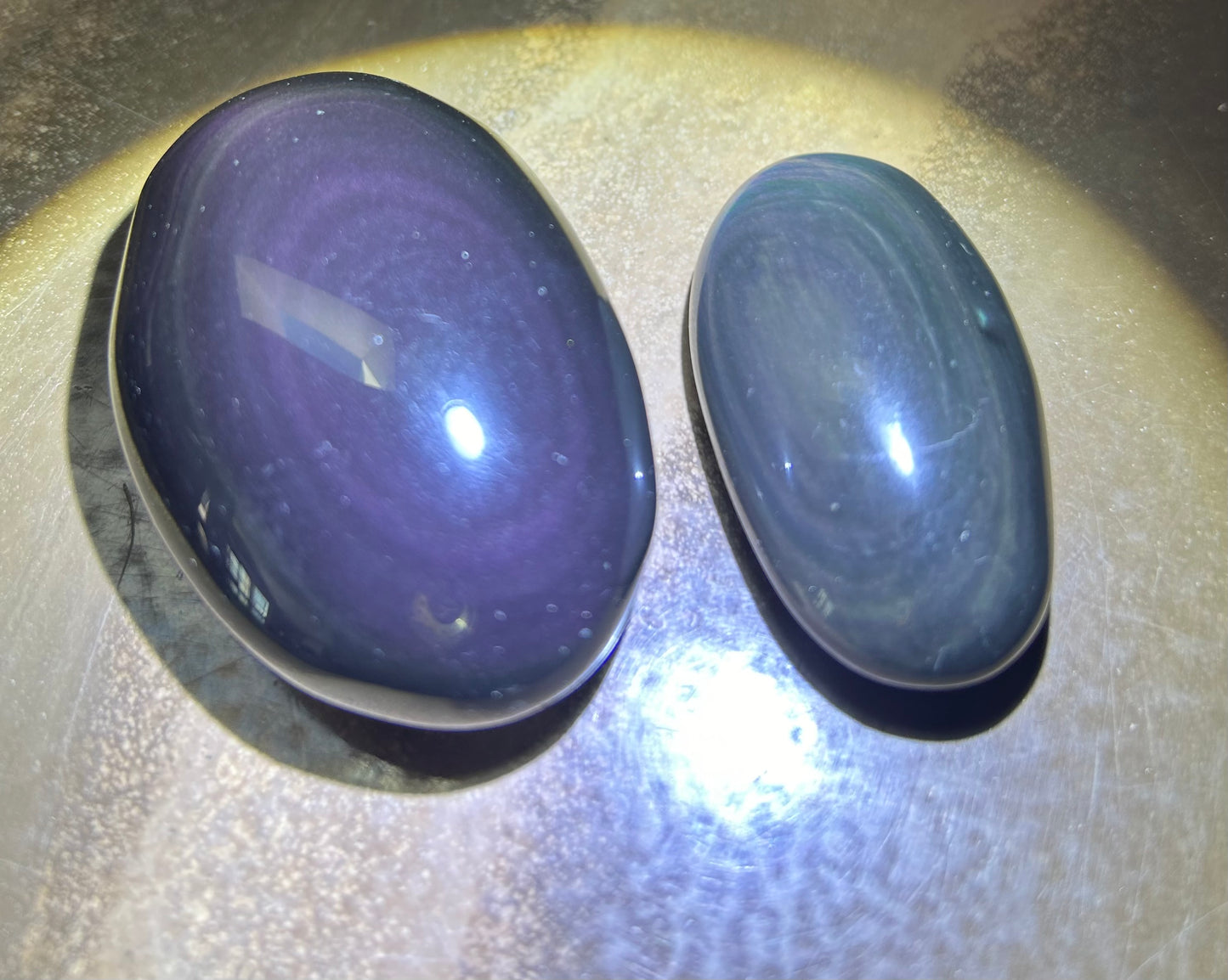 Palm Stone(s), Rainbow Obsidian