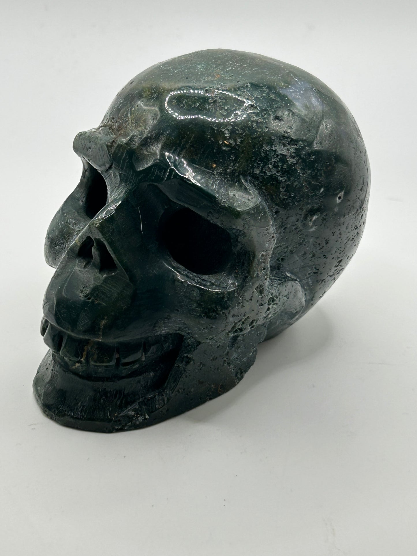 Skull(s) - Moss and Tree Agate
