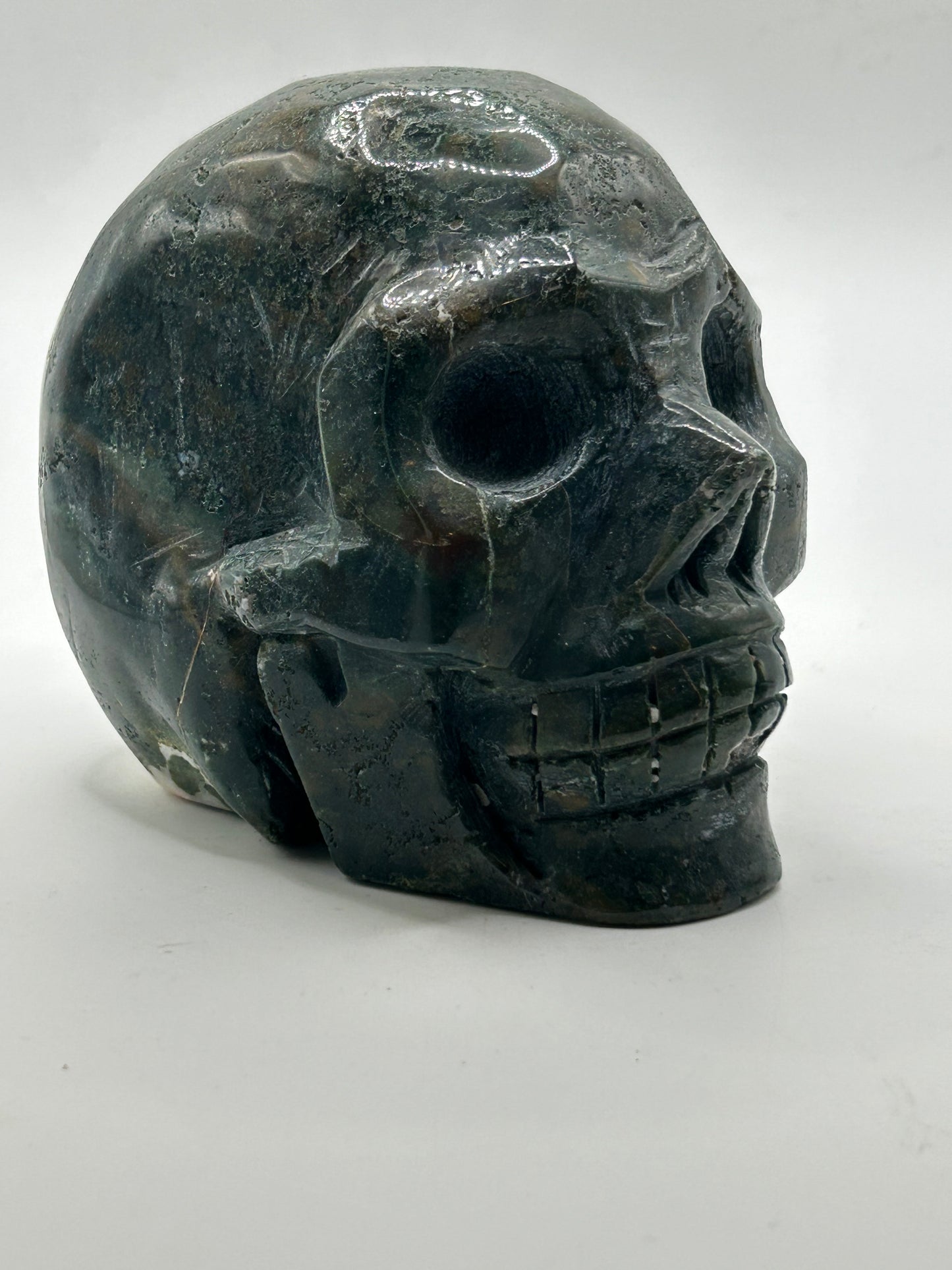 Skull(s) - Moss and Tree Agate