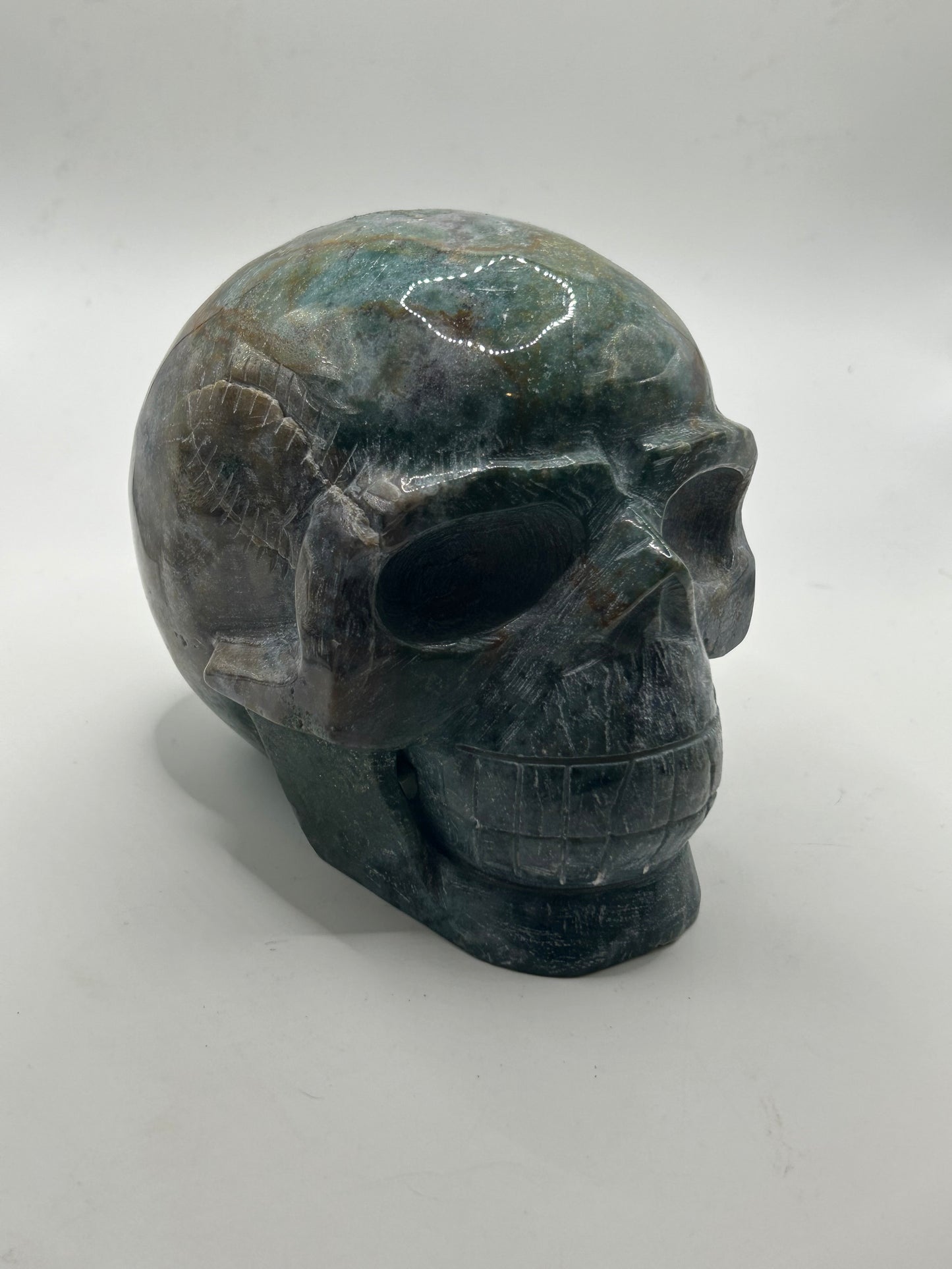 Skull(s) - Moss and Tree Agate