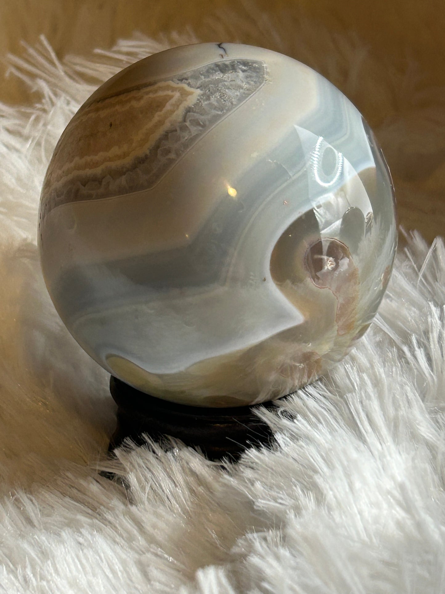 Sphere(s) - Black and Blue Flower Agate