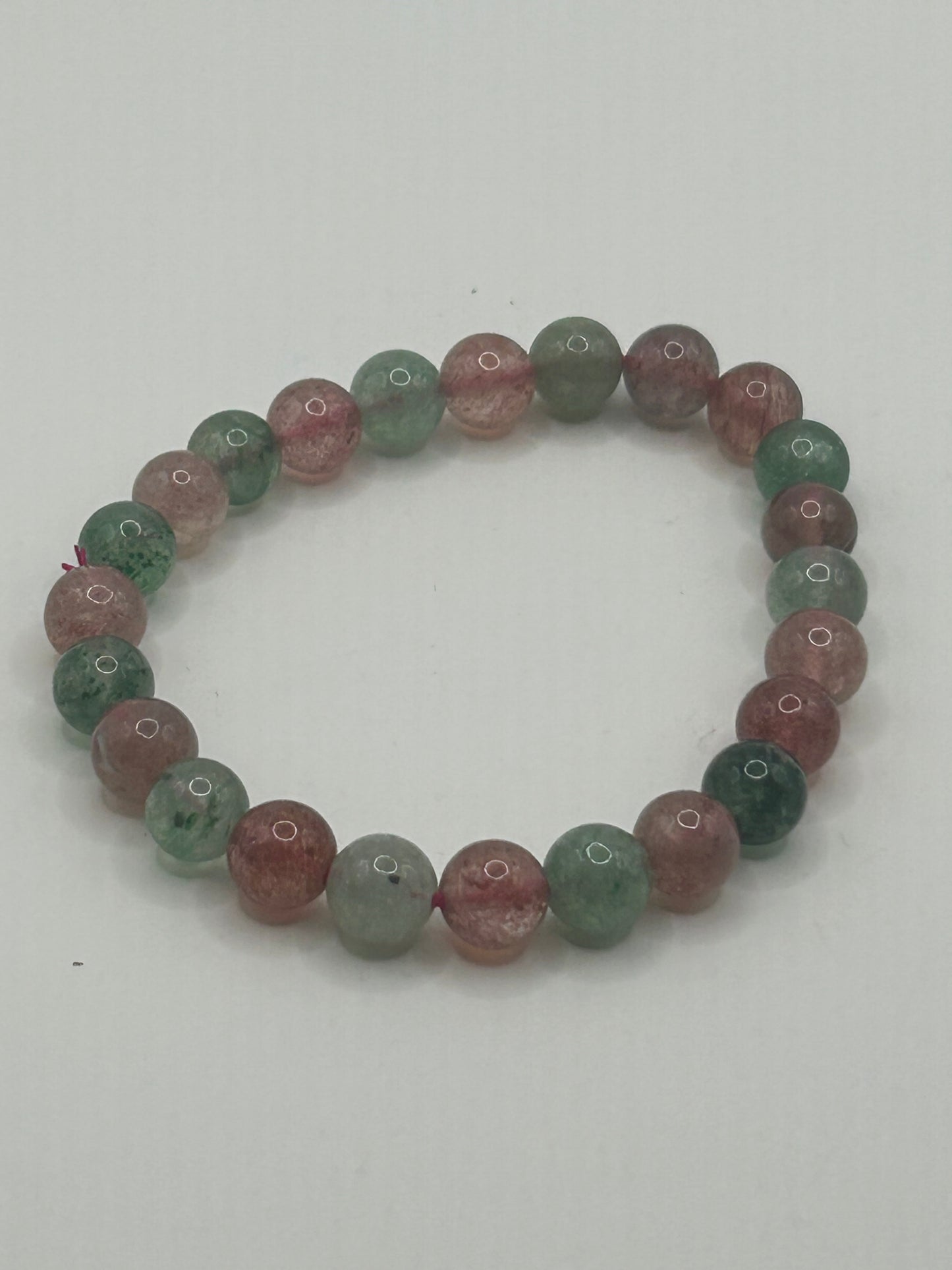 Bracelet - Strawberry and Green Strawberry Quartz