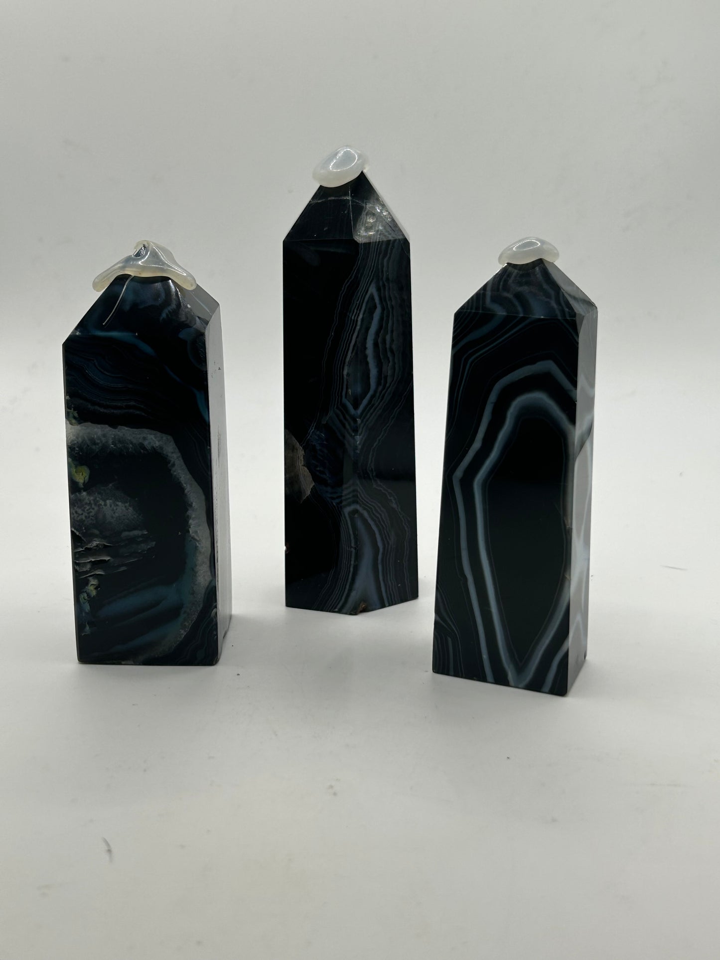 Tower(s) - Black Agate and Black Onyx