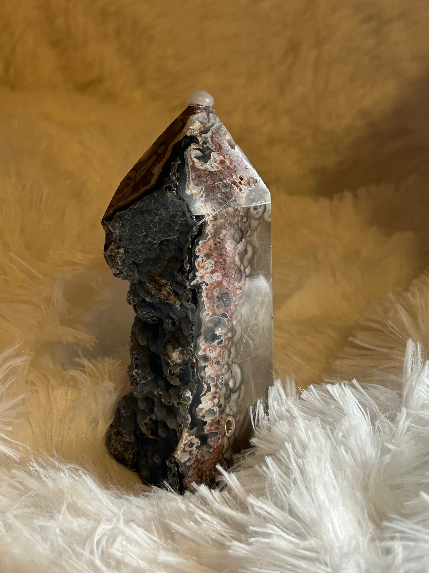 Tower(s) - Volcano & Football Agate