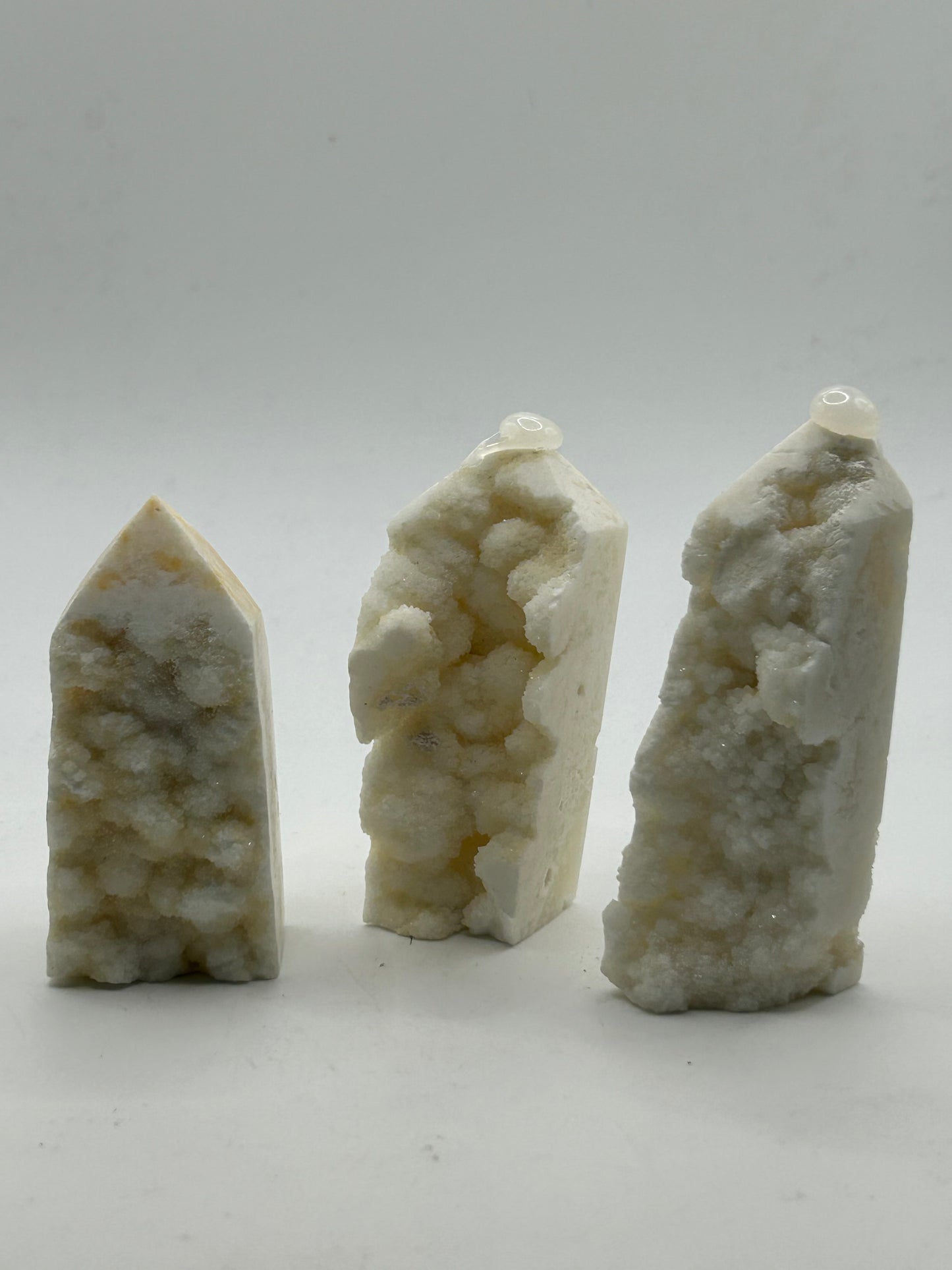 Towers (s), White Aragonite (half raw)