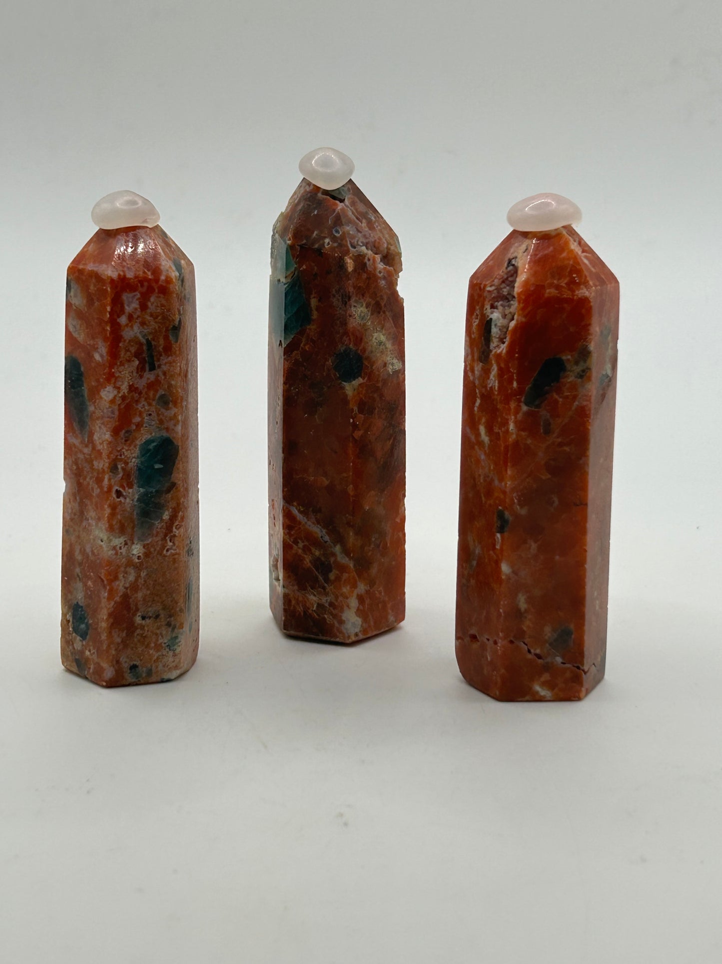 Tower(s) - Sunstone and Blue Apatite