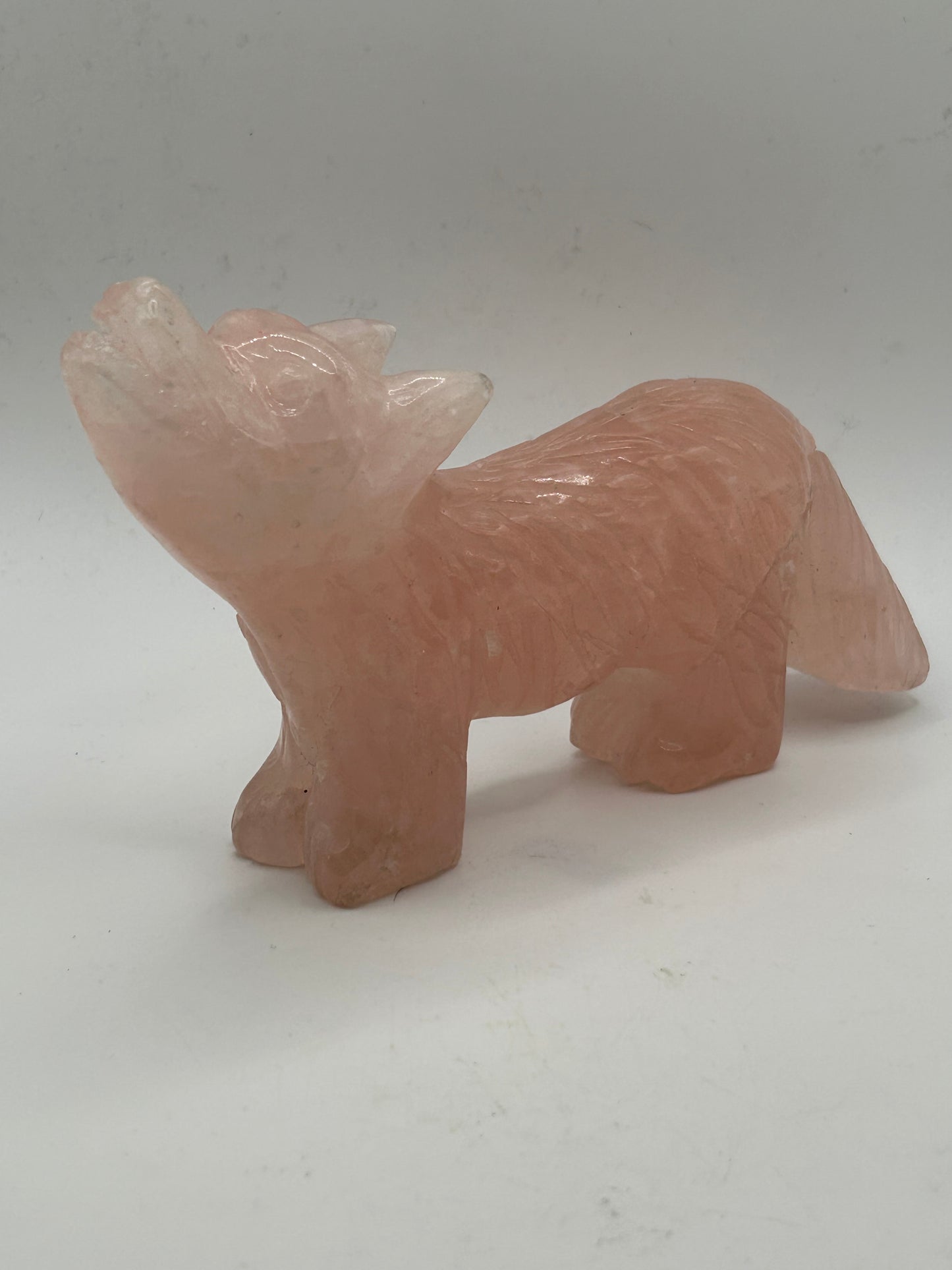 Wolf - Rose Quartz