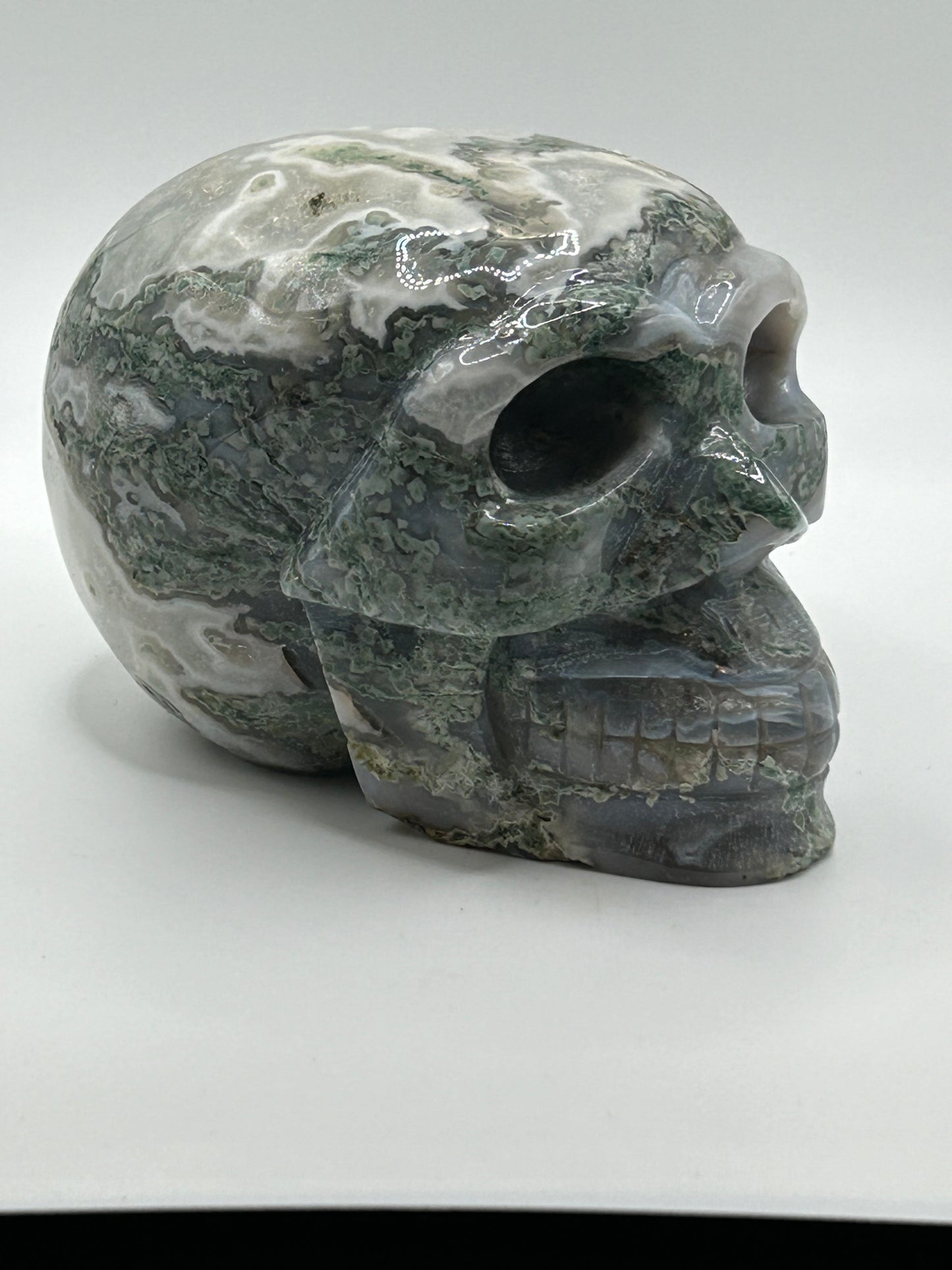 Skull(s) - Moss and Tree Agate