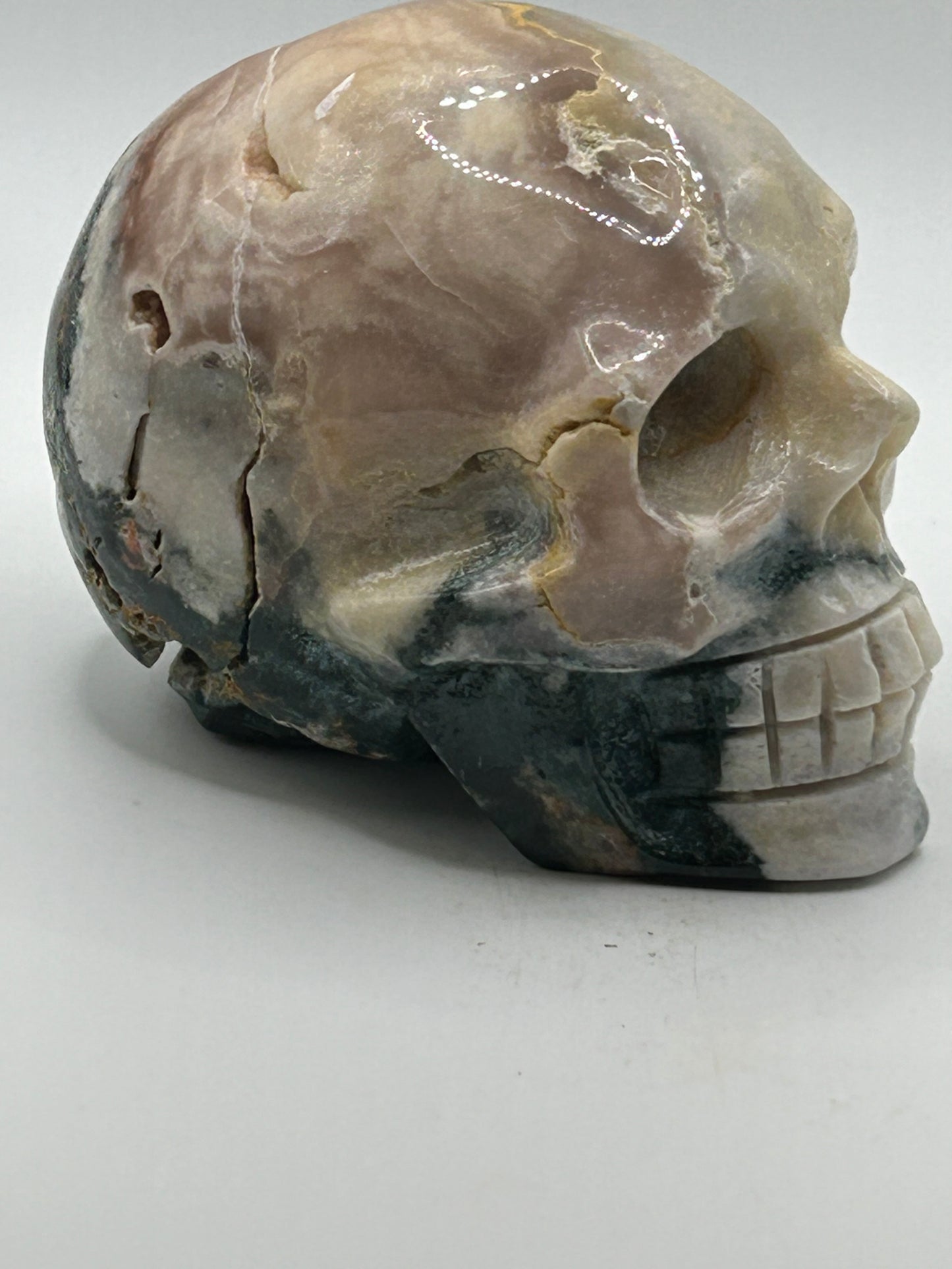 Skull(s) - Moss and Tree Agate