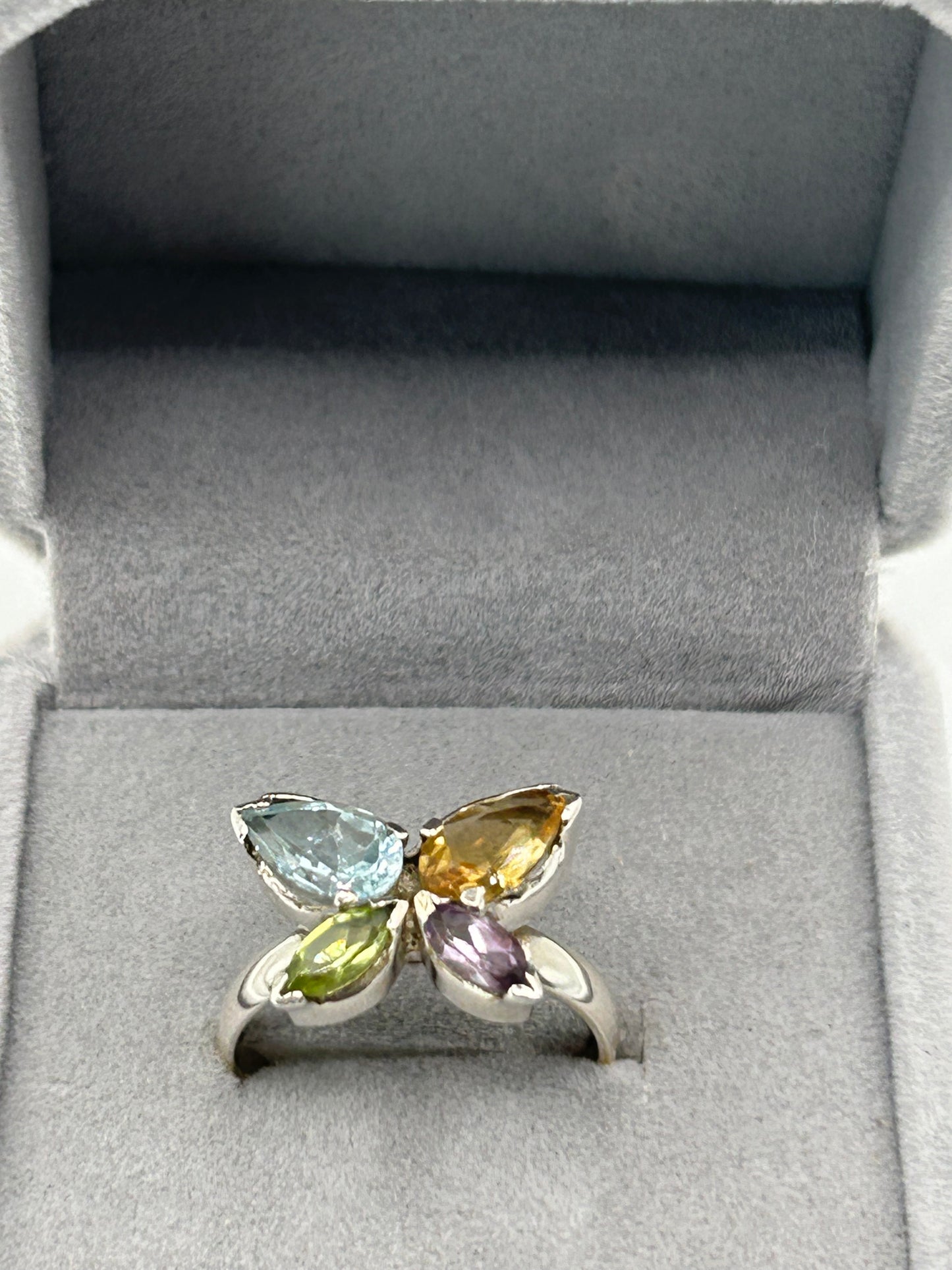 Ring(s) - (9062) - Amethyst, Citrine, Topaz, and Peridot Butterfly