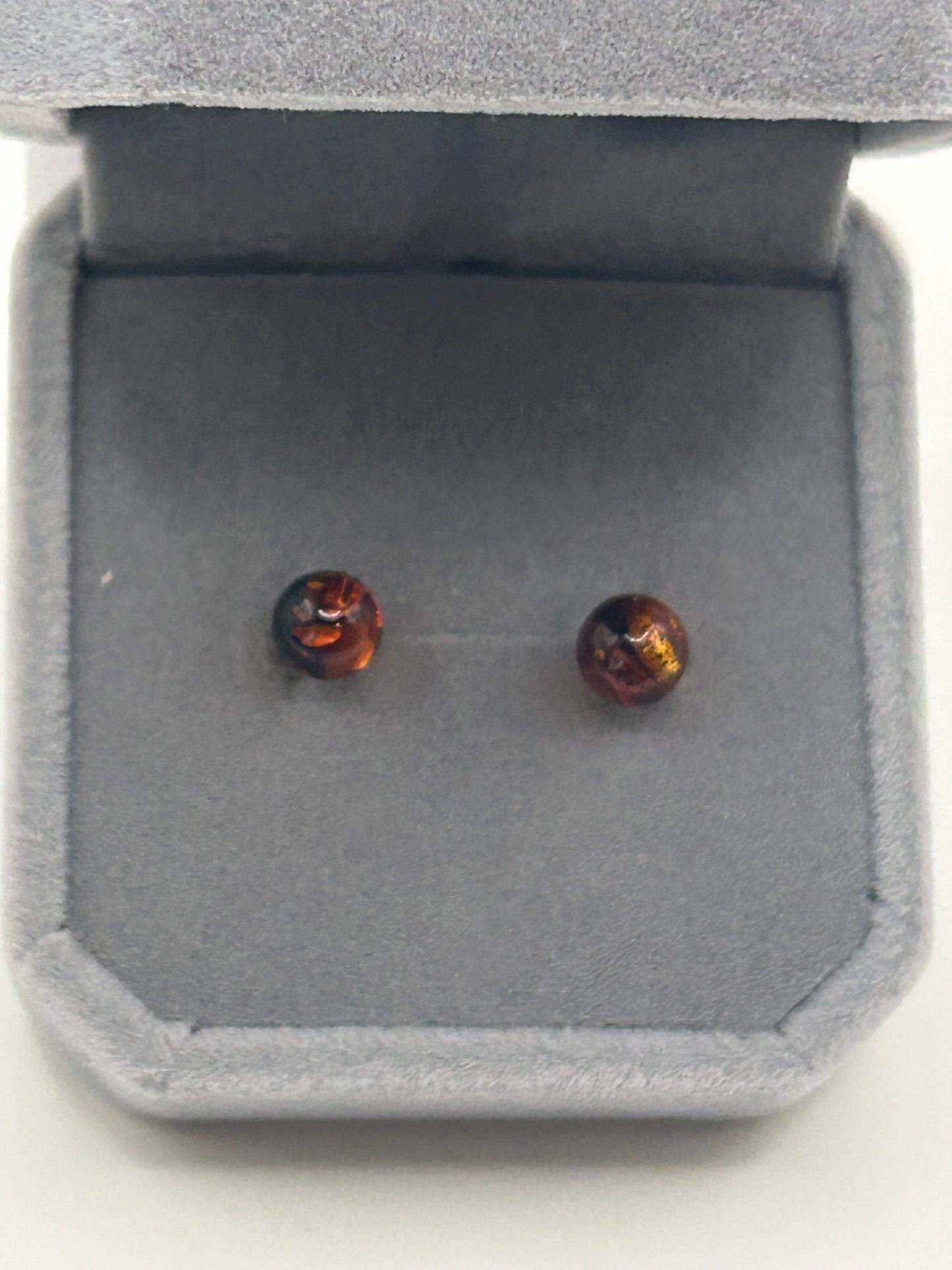 Earrings, Amber