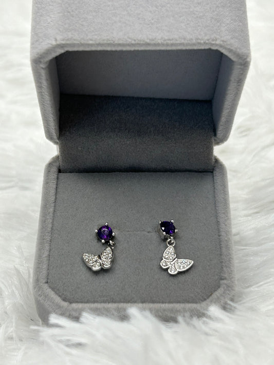 Earrings, Amethyst