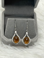 Earrings, Carnelian