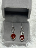 Earrings, Carnelian