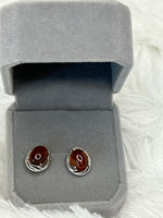 Earrings, Carnelian