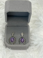 Earrings, Charoite