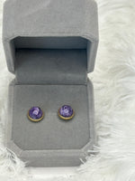 Earrings, Charoite