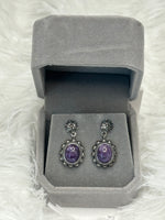 Earrings, Charoite